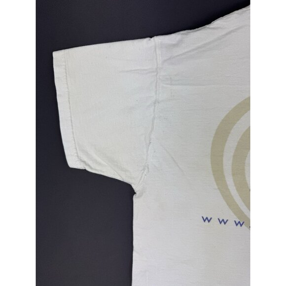 Vintage 90's Monster Dot Com Website Promo Rare Computer Art Graphic White Shirt - Picture 5 of 14